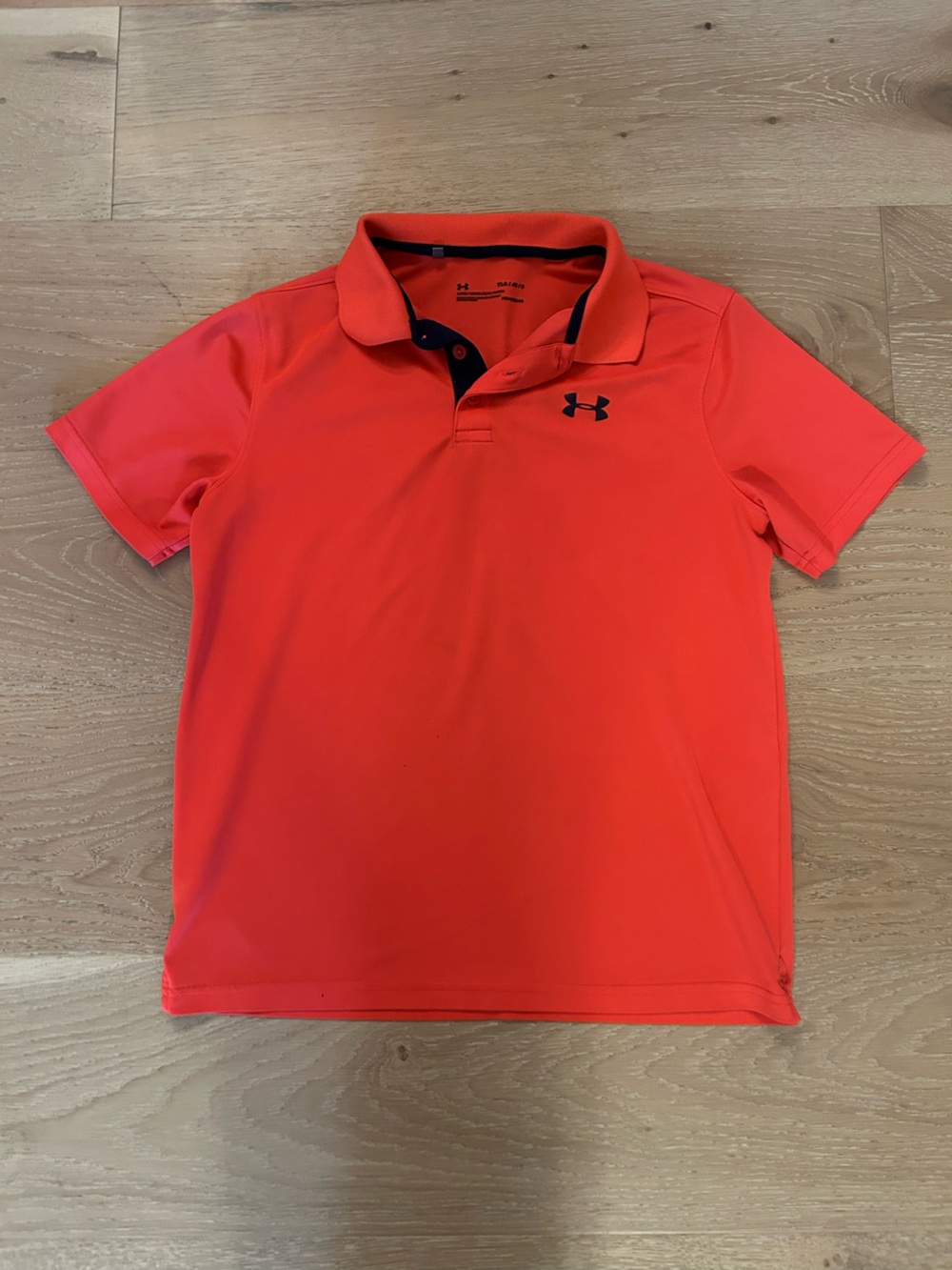 Under Armour Kids Orange Coral Polo with Contrast Logo